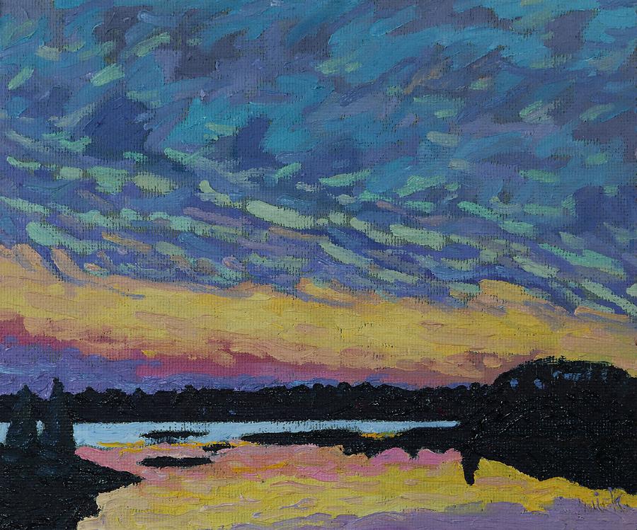 Past Tell Sunset Painting by Phil Chadwick