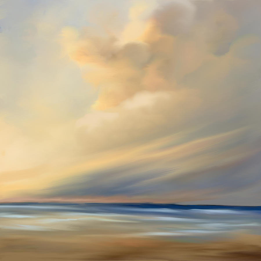 Pastel beach cloud Digital Art by Anthony Fishburne
