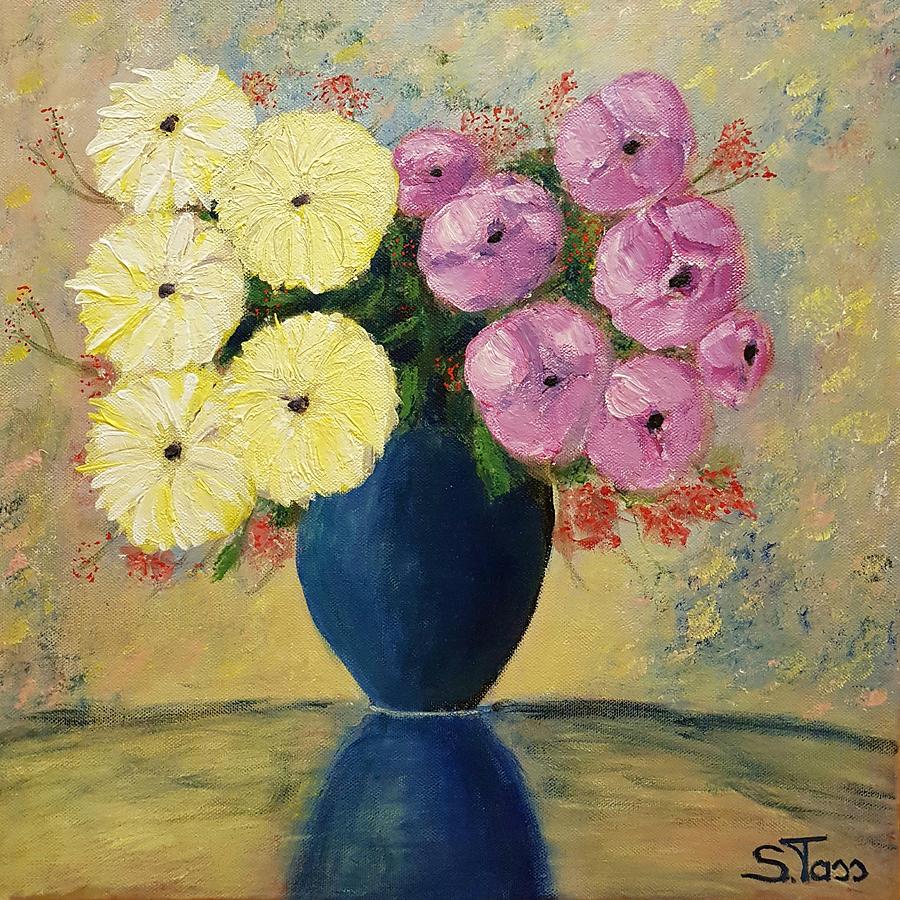 Pastel buket Painting by Sylvia Tass | Fine Art America