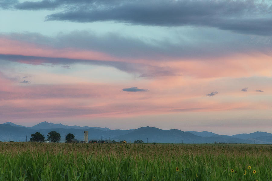 Pastel Clouds Over a Colorado Farm Photograph by Tony Hake