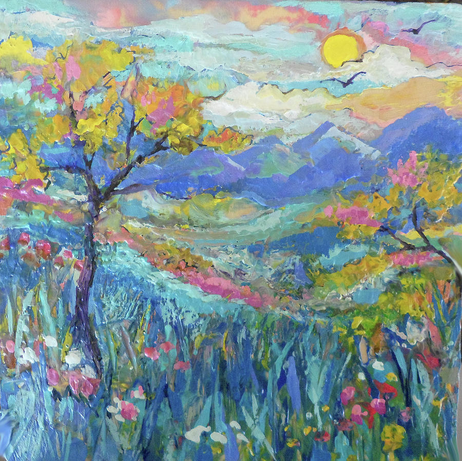 Pastel Country 2 Painting by Jean Batzell Fitzgerald