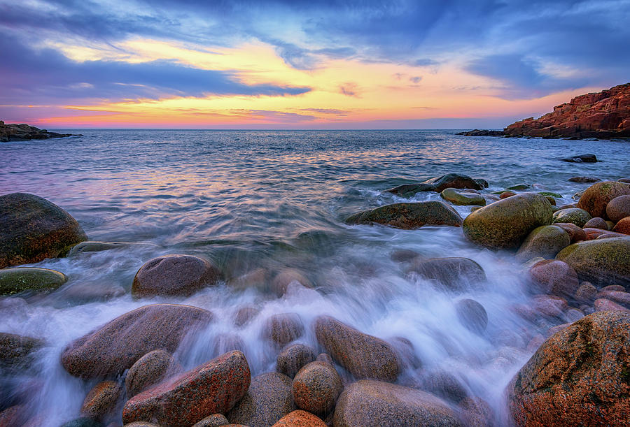 Acadia National Park Photograph - Pastel Dawn in Monument Cove by Rick Berk