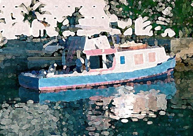 Pastel Fishing Boat Digital Art by Donna Corless