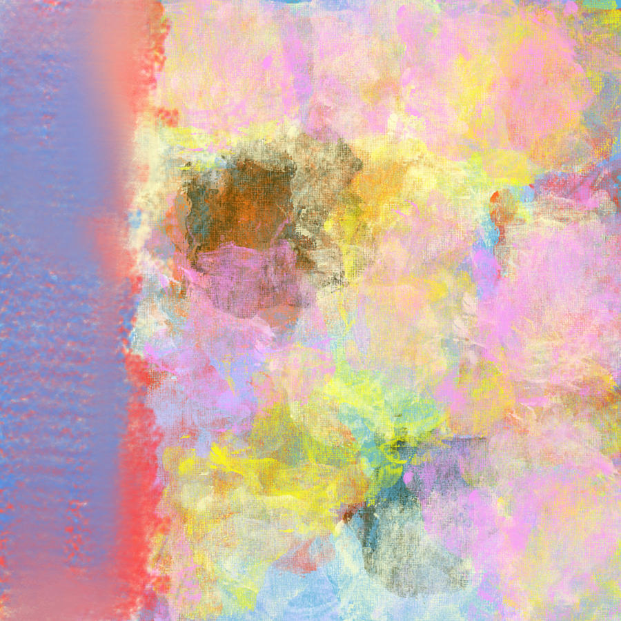 Abstract Digital Art - Pastel Flower by Jessica Wright
