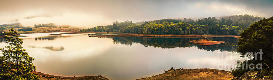 Pastel lake panorama Photograph by Jorgo Photography