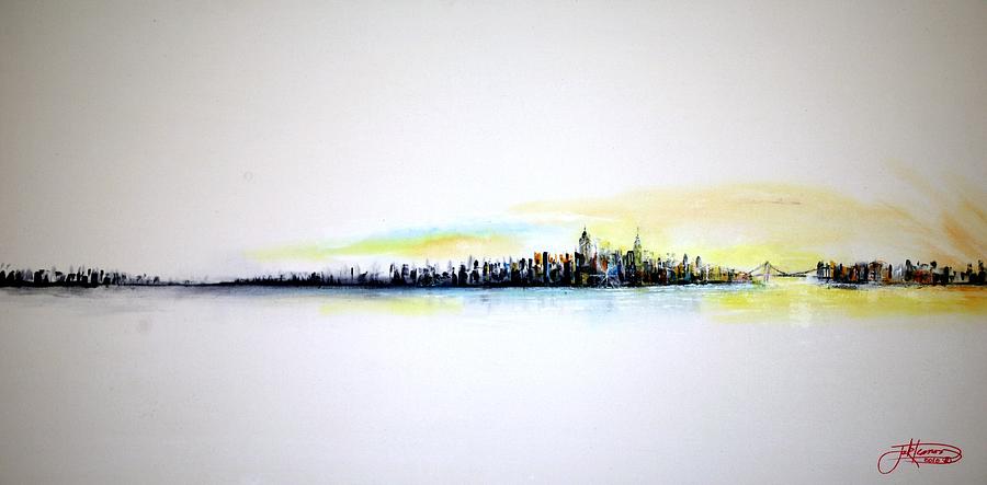 Skyline Painting - Pastel Morning by Jack Diamond
