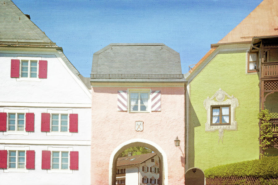 Pastel Pink Green Blue European Architecture Photograph by Brooke T Ryan