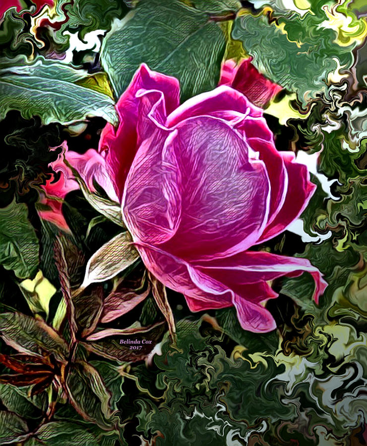 Pastel Pink Rose Digital Art by Artful Oasis
