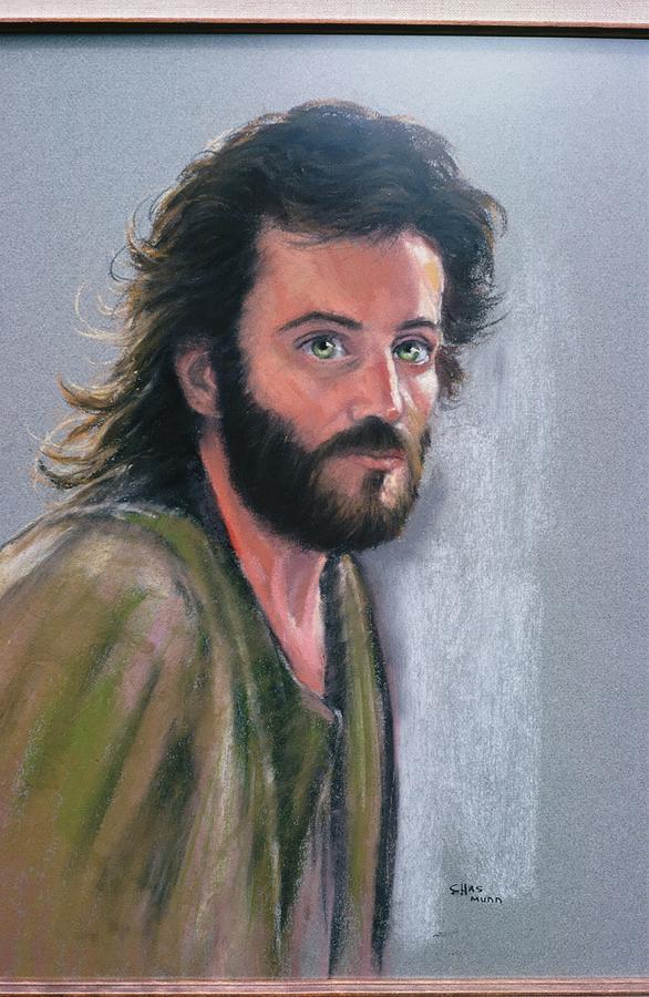 Pastel portrait of an actor Painting by Charles Munn