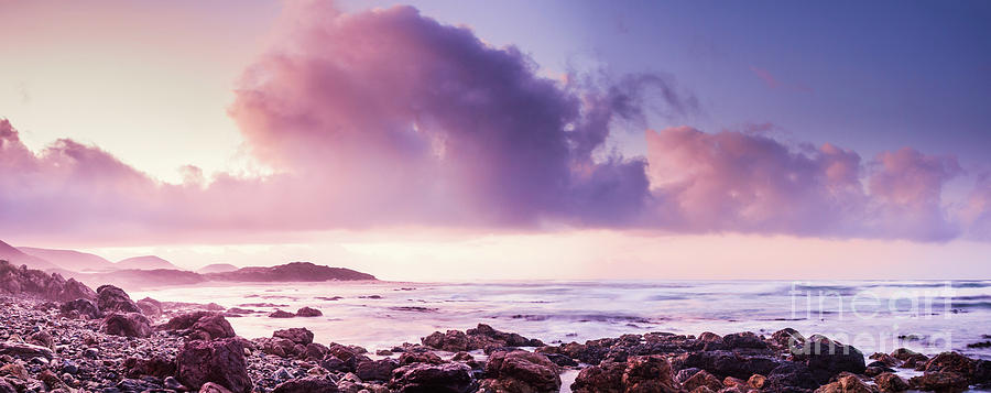Pastel purple seashore Photograph by Jorgo Photography