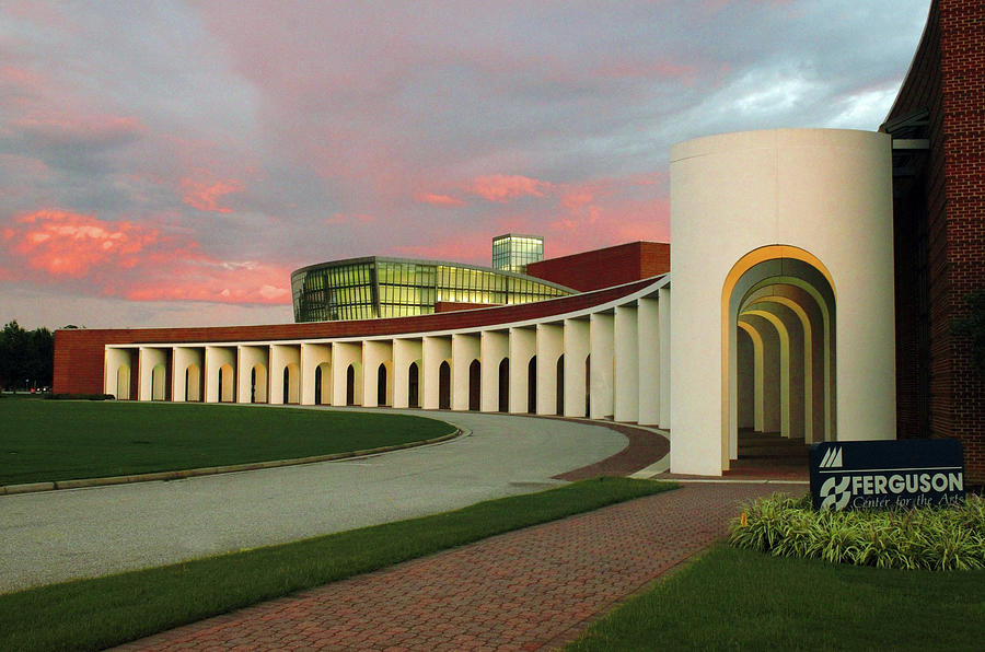 Pastel Skies Above the Ferguson Center for the Arts Photograph by Ola Allen