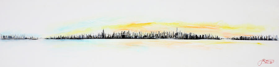 City Painting - Pastel Smmer Sky by Jack Diamond