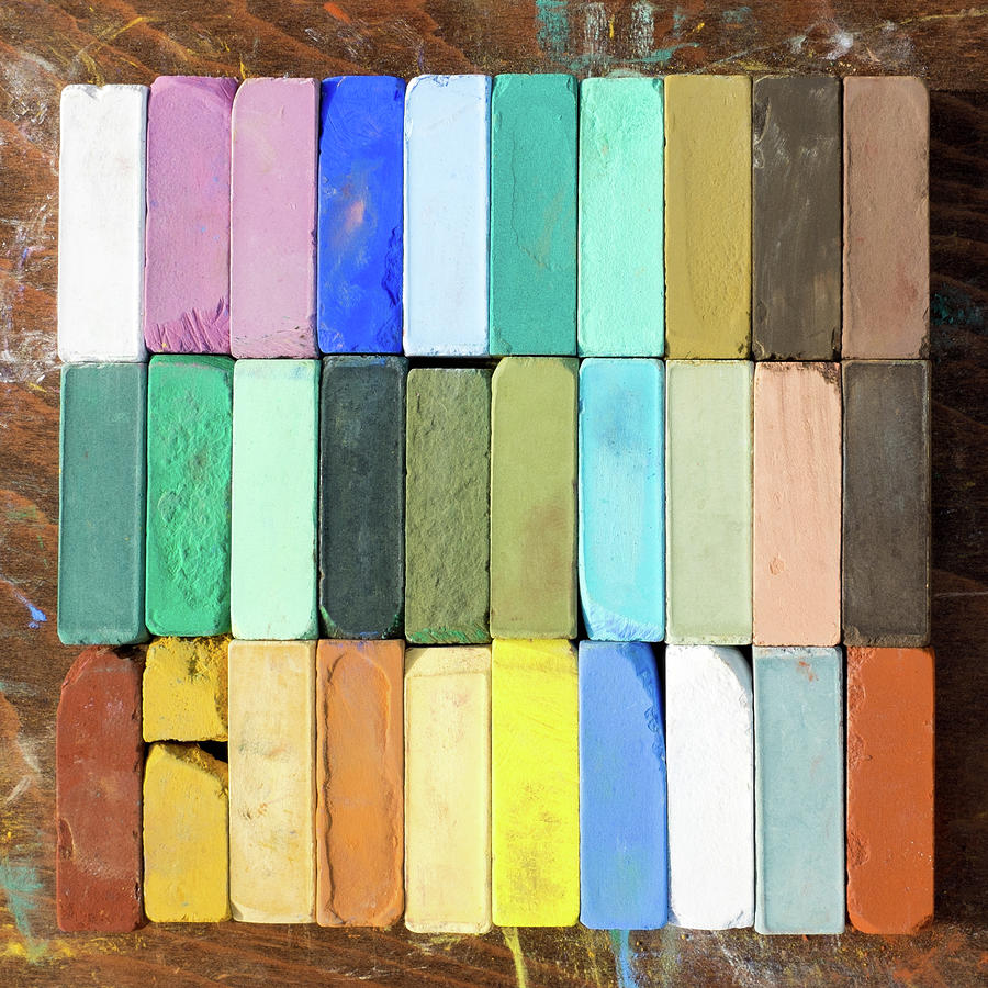 Pastel Square Composition 1 Photograph by Kathy Anselmo