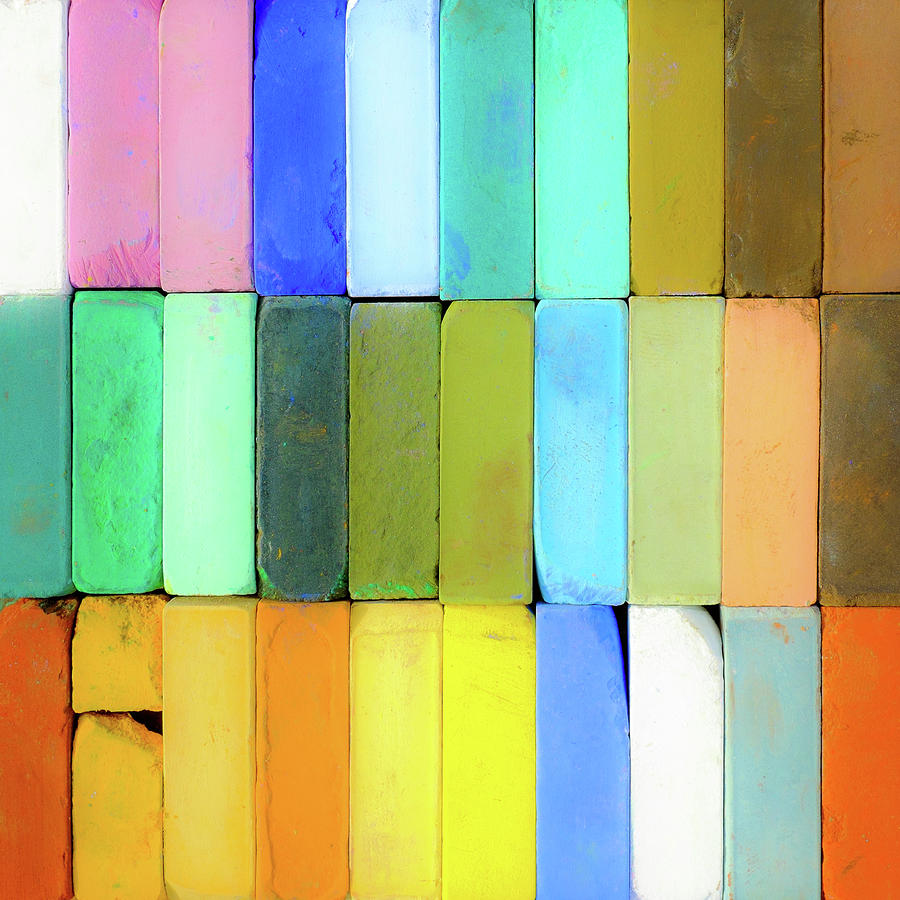 Pastel Square Composition 2 Photograph by Kathy Anselmo