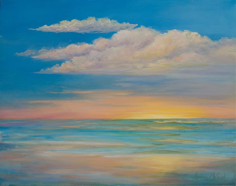 Pastel Sunrise Painting by Audrey McLeod