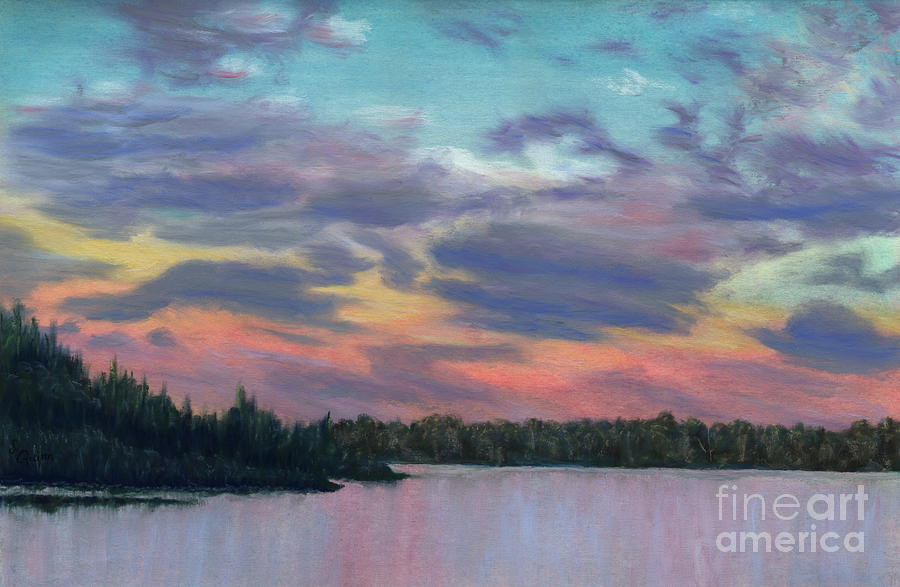 Pastel Sunset Painting by Lynn Quinn