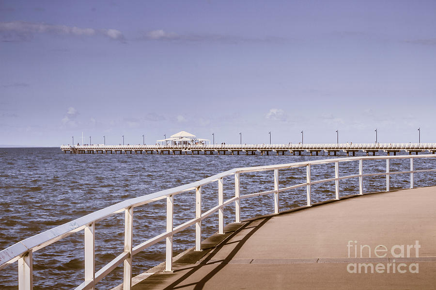 Pastel tone sea pier landscape Photograph by Jorgo Photography