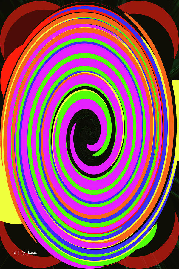 Pastel Twirl Abstract Digital Art by Tom Janca