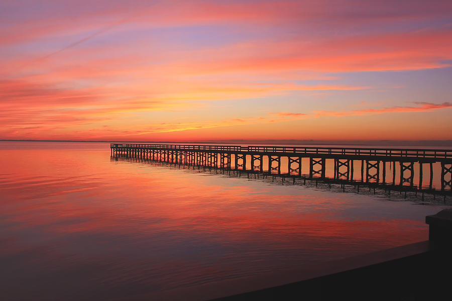Pastels at the Hilton Fishing Pier  Photograph by Ola Allen