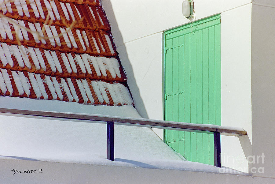 Pastels On A Snowed Roof Photograph by Marc Nader