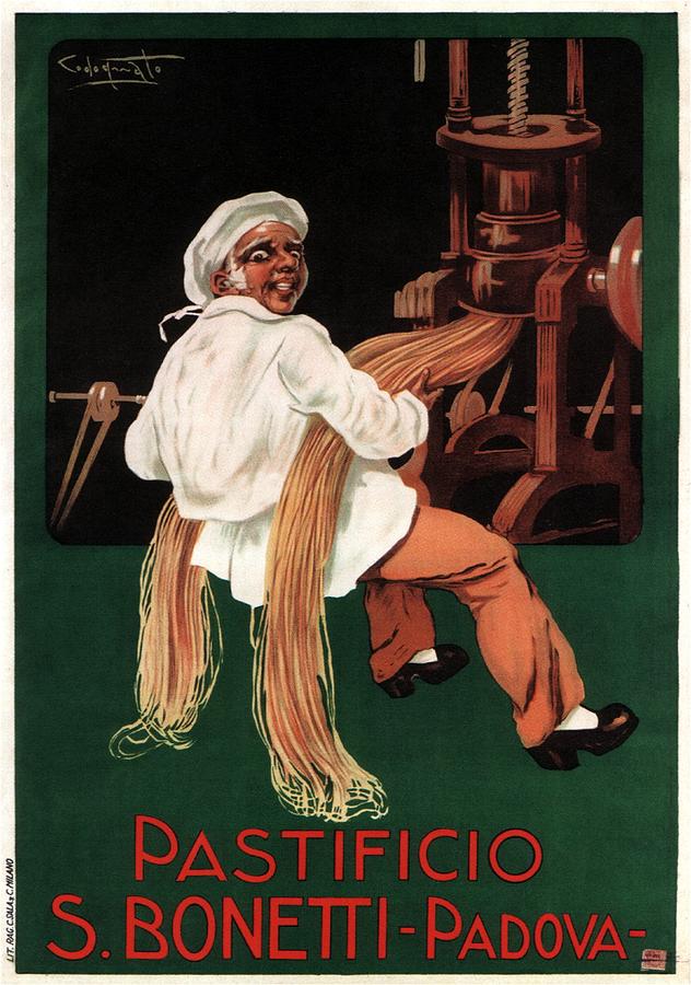 Vintage Mixed Media - Pastificio S Bonetti - Padova, Italy - Vintage Advertising Poster by Studio Grafiikka