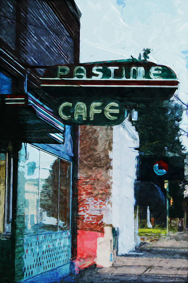 Vintage Digital Art - Pastime Cafe- Art by Linda Woods by Linda Woods