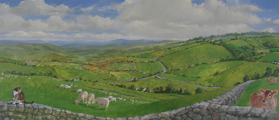 Sheep Painting - Pastoral  by Cliff Spohn