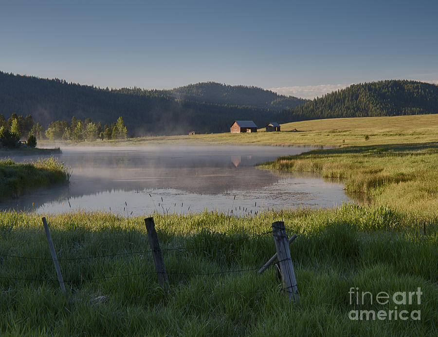 Nature Photograph - Pastoral Mists by Idaho Scenic Images Linda Lantzy