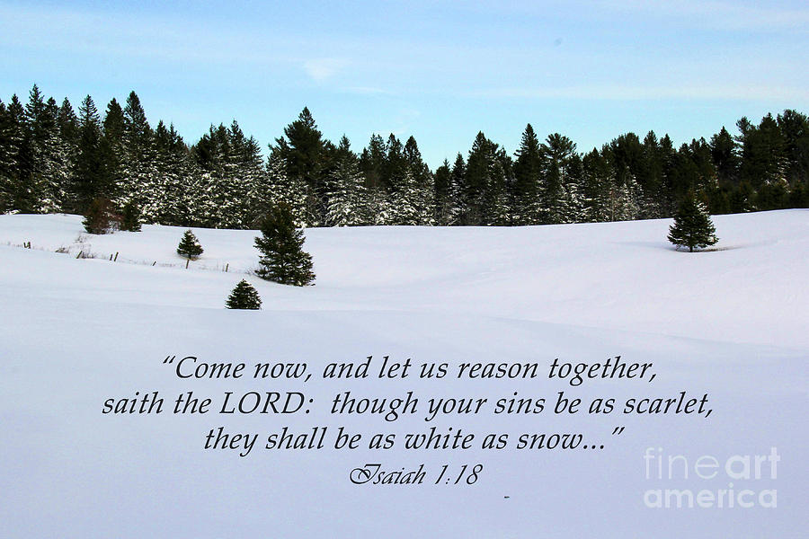 Pastoral Winter Wonderland with Scripture Photograph by Katie W - Fine ...