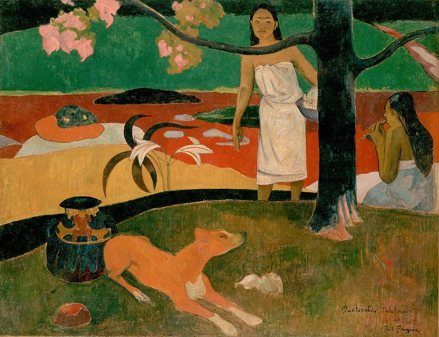 Paul Gauguin Painting - Pastorales Tahitiennes by Paul Gauguin