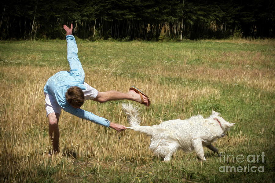 Fall Photograph - Pasture Ballet Human Interest Art by Kaylyn Franks   by Kaylyn Franks