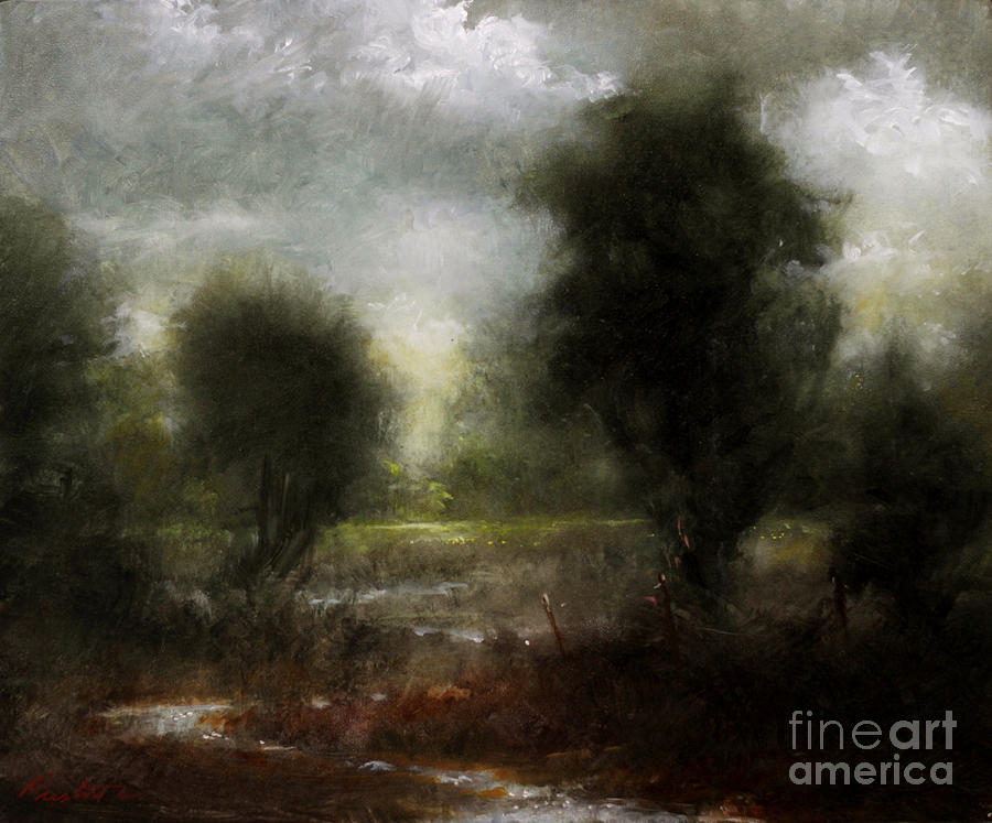 Impressionism Painting - Pasture Stream by Lawrence Preston