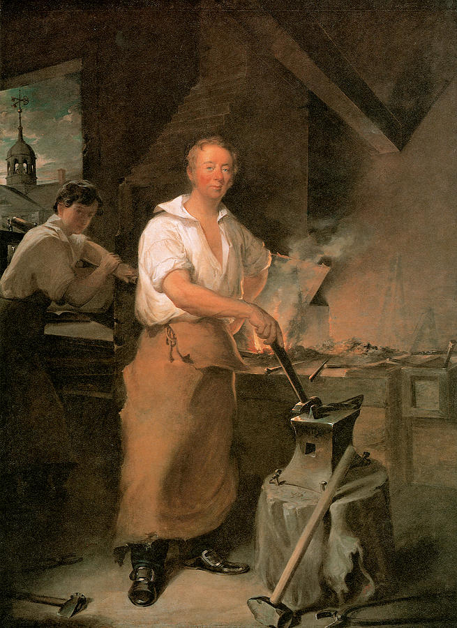 Forge Painting - Pat Lyon at the forge by John Neagle