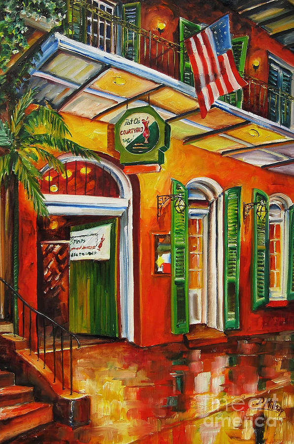 Pat OBriens Bar on Bourbon Street Painting by Diane Millsap