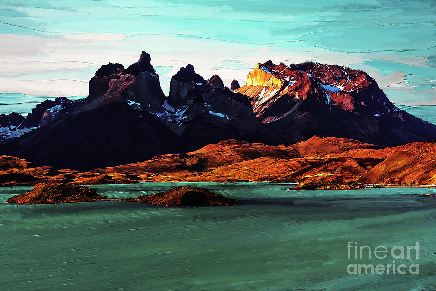 Patagonia, Chilli Mountain Painting by Gull G