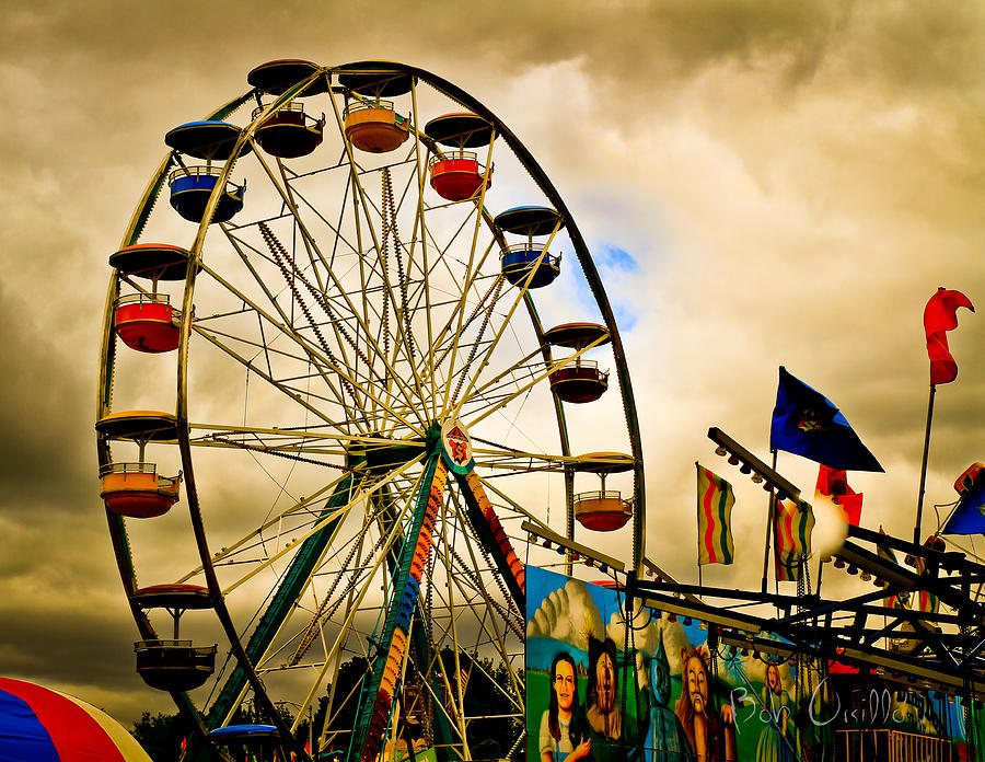 Ferris Wheel Photograph - Patch of Blue by Bob Orsillo