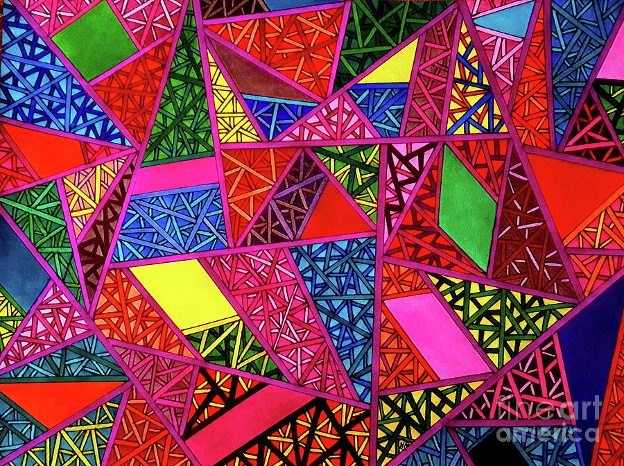 Geometric Shapes Drawing - Patches by Neal Alicakos