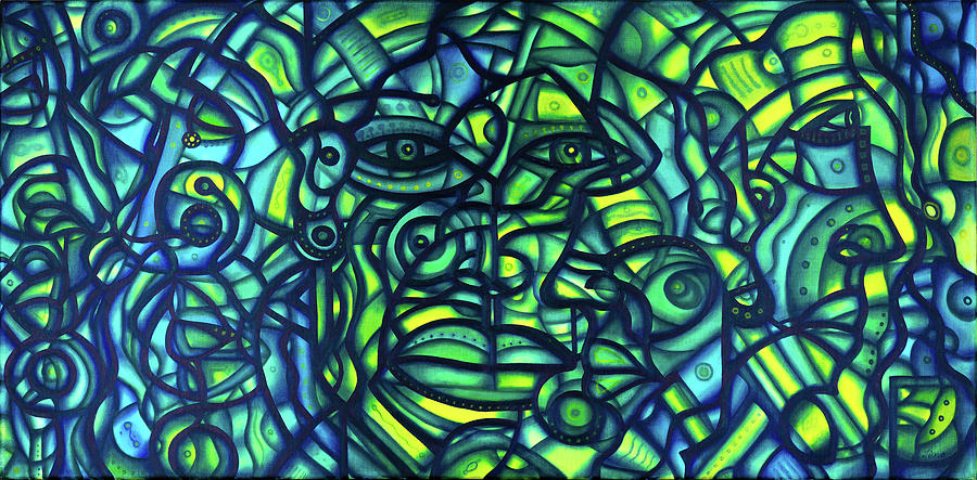 Patches of Me 2012a001 Painting by Lino Vicente