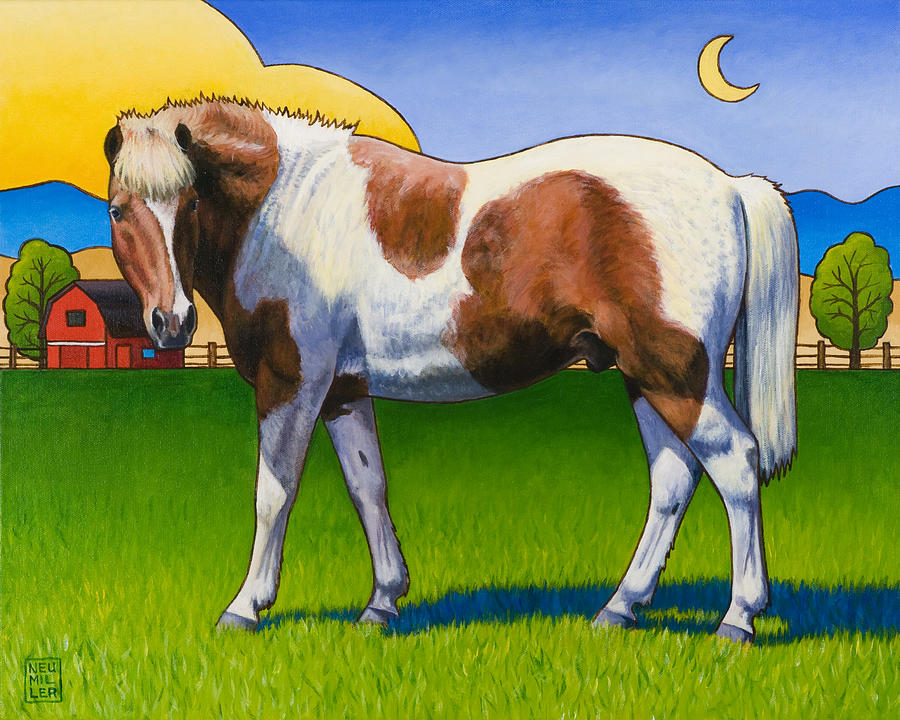 Horse Painting - Patches by Stacey Neumiller