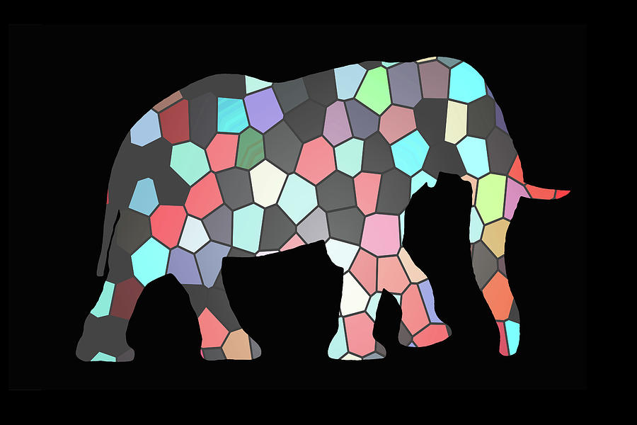 Patches the Elephant  Digital Art by Ernest Echols