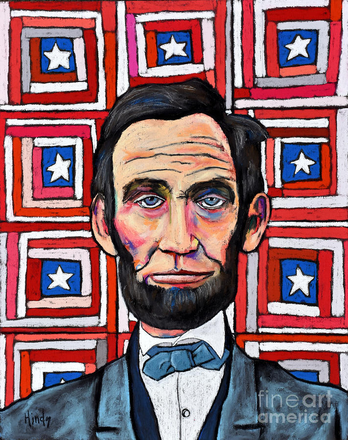 Patchwork Flag Lincoln Painting