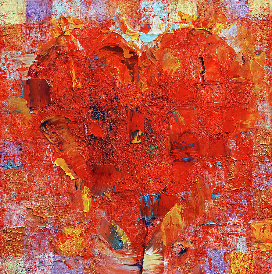 Patchwork Heart Painting by Michael Creese