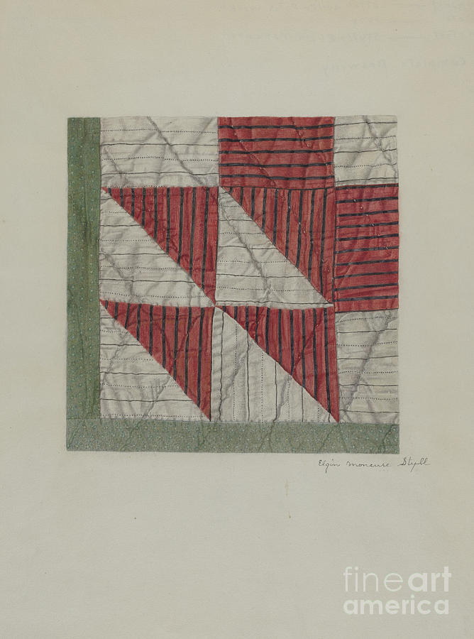 Patchwork Quilt Drawing by Elgin Moncure Styll Fine Art America
