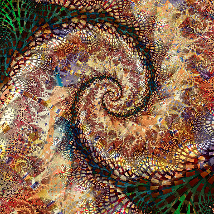 Patchwork Spiral Digital Art by Richard Ortolano