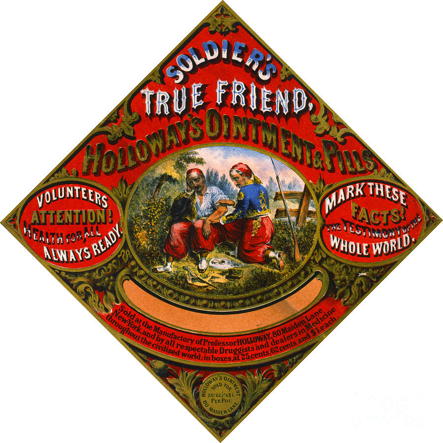 Red Photograph - Patent Medicine Label 1862 by Padre Art
