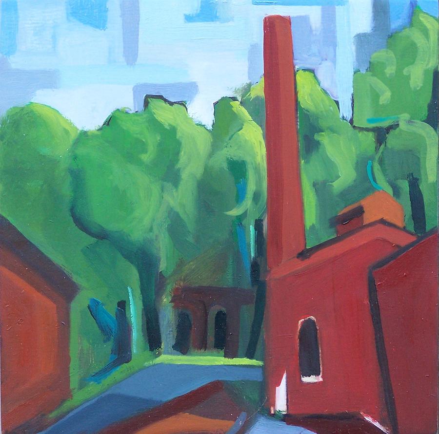 Paterson Mill Painting by Ron Erickson