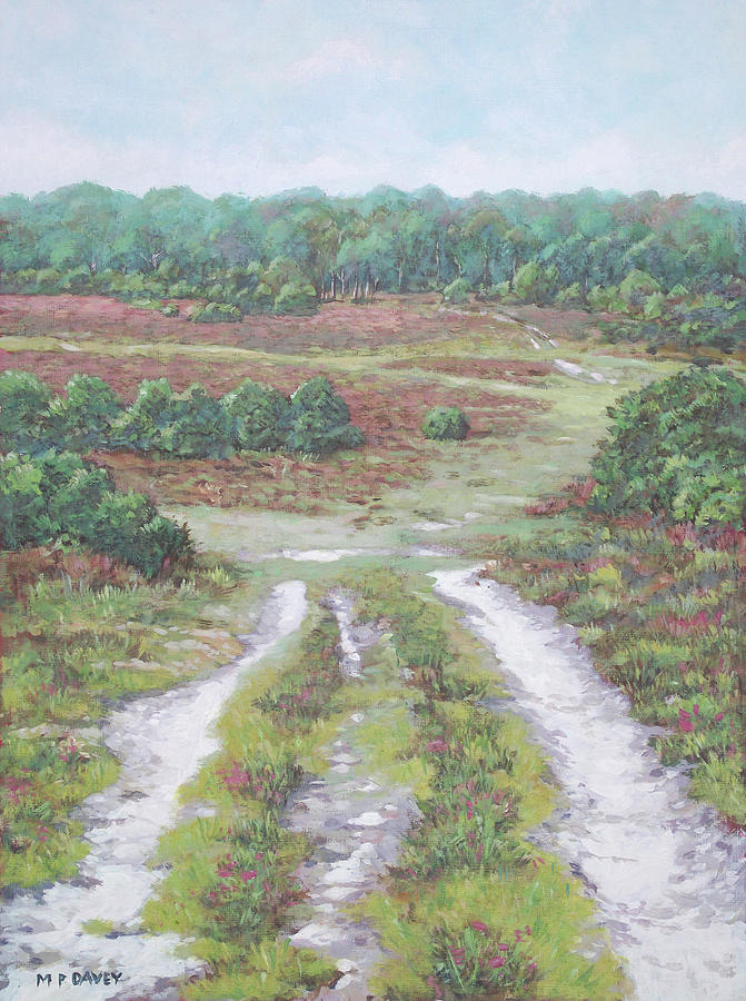 Path in New Forest  Painting by Martin Davey