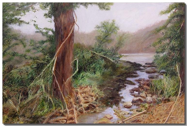 Trees Painting - Path by Liron Sissman Trees Painting - Path by Liron Sissman
