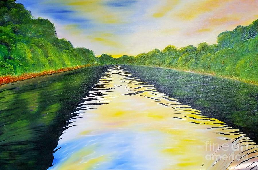 Nature Painting - Path of Change by Roxane Gabriel