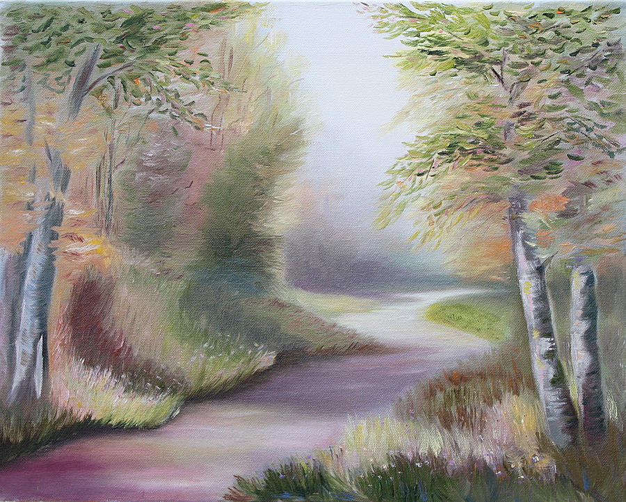 Path Through the Forest Painting by Elena Antakova